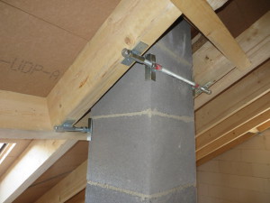 Schornsteinanschluss, Dach mit höherwertigen Unterdeckpltten anstelle Unterspannbahn