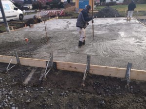 Betoneinbau Bodenplatte