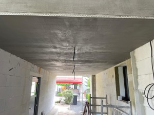 Dämmung Decke Durchgang mit Unterputz / Fassadendämmung am Bestandsgebäude